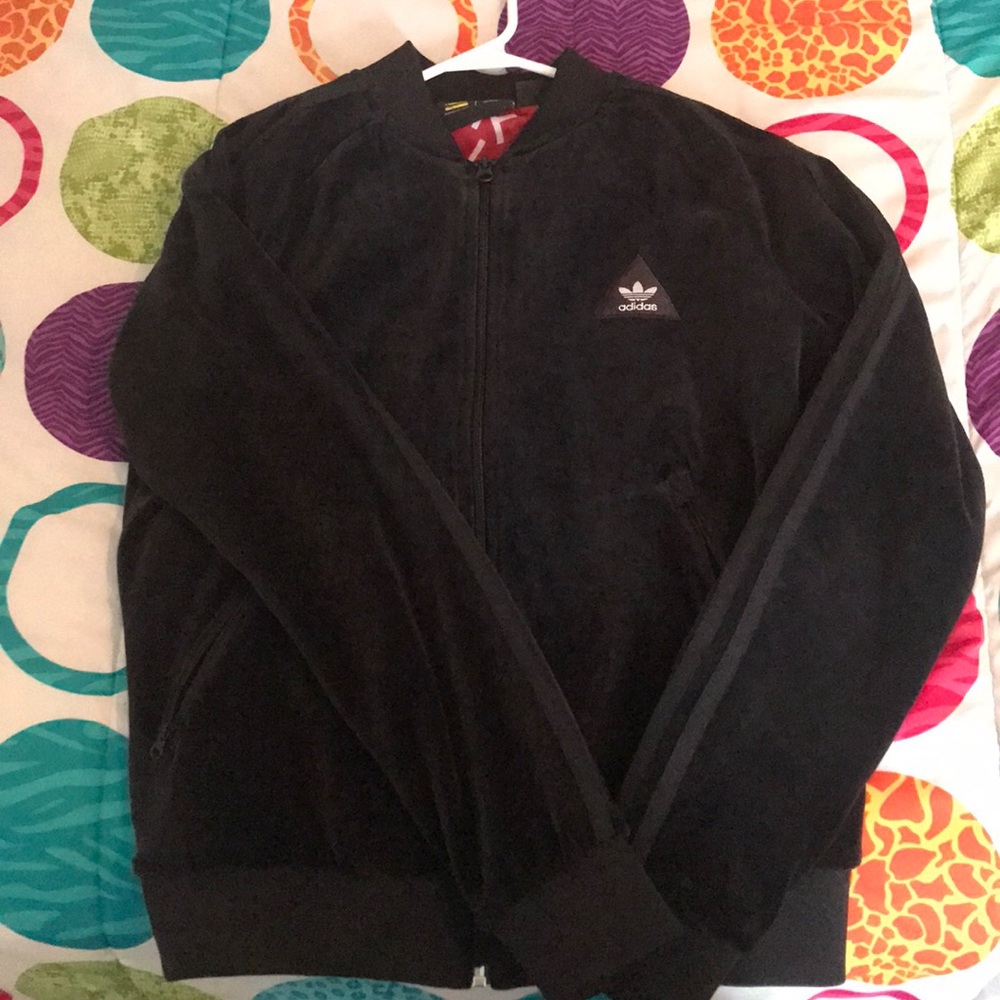 Velour adidas human race jacket